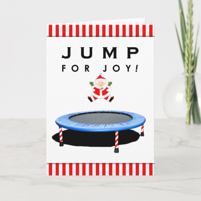 Pour Fêtes Annuelles Cartes de Noël drôles de trampoline (Devant)