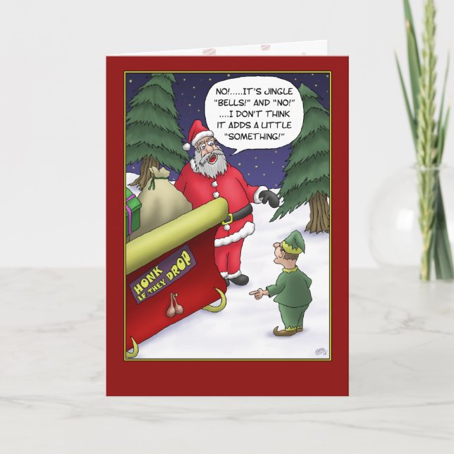 Pour Fêtes Annuelles Cartes de Noël drôles : Tintement ce qui ? (Devant)