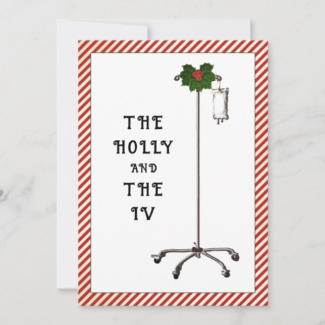 Pour Fêtes Annuelles Cartes de Noël du médecin ou de l'infirmière (Devant)