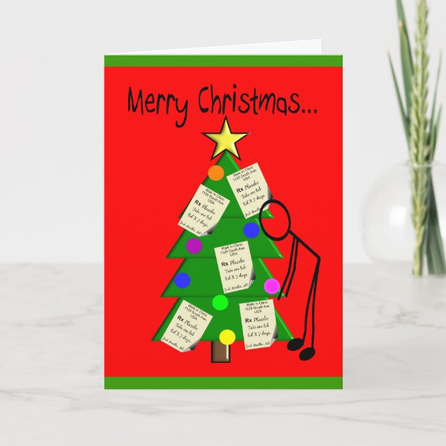 Pour Fêtes Annuelles Cartes de Noël du pharmacien (Devant)