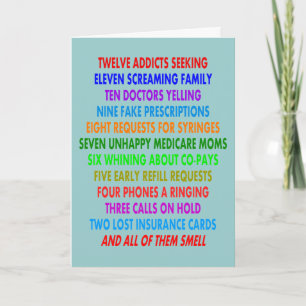 Pour Fêtes Annuelles Cartes de Noël du pharmacien drôle