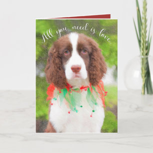 Pour Fêtes Annuelles Cartes de Noël en espagnol Springer anglais