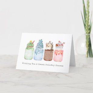 Pour Fêtes Annuelles Cartes de Noël festives de milkshakes sucrés