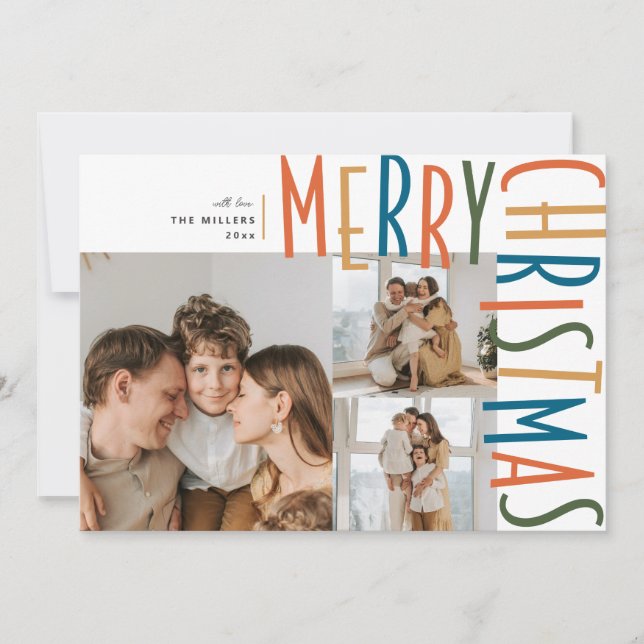 Pour Fêtes Annuelles Cartes de Noël Gras (Devant)