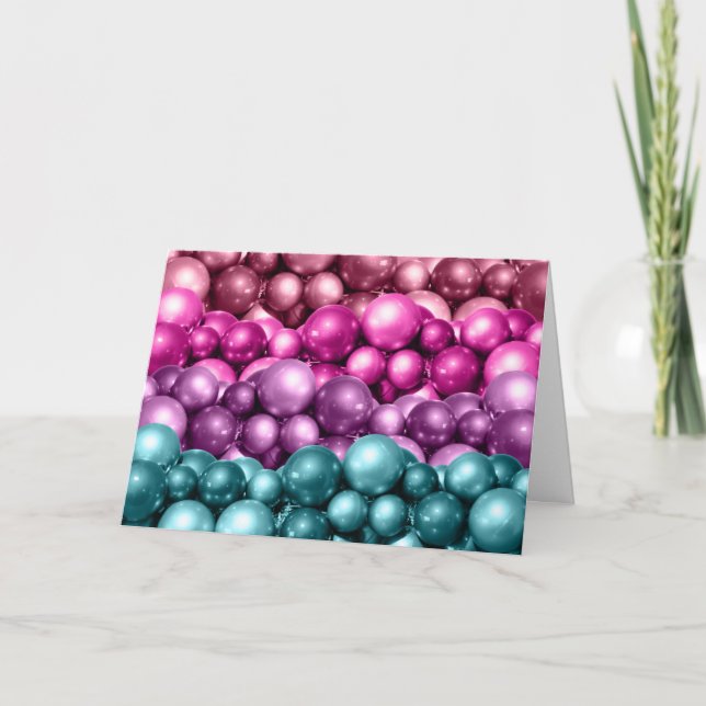 Pour Fêtes Annuelles Cartes de Noël Jolies balles de Noël (Devant)