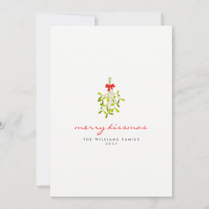 Pour Fêtes Annuelles Cartes de Noël Merry Kissmas Mistletoe