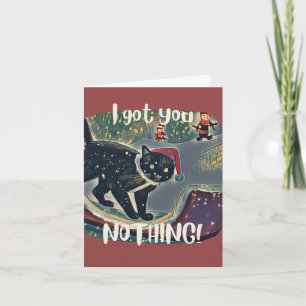 Pour Fêtes Annuelles Cartes de Noël personnalisées de chat noir drôle e