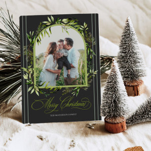 Pour Fêtes Annuelles Cartes de Noël photo botaniques fantaisie