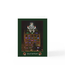 Cartes de Noël pliées de Scranton Holiday Lights E