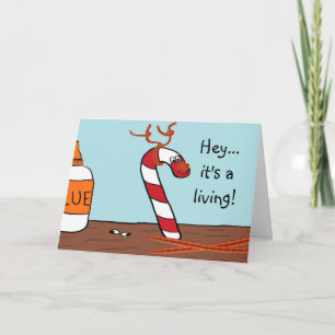 Pour Fêtes Annuelles Cartes de Noël Reindeer sucre de canne