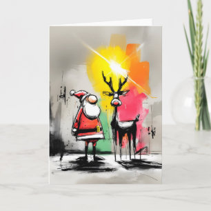 Pour Fêtes Annuelles Cartes de Noël uniques dessinées à la main
