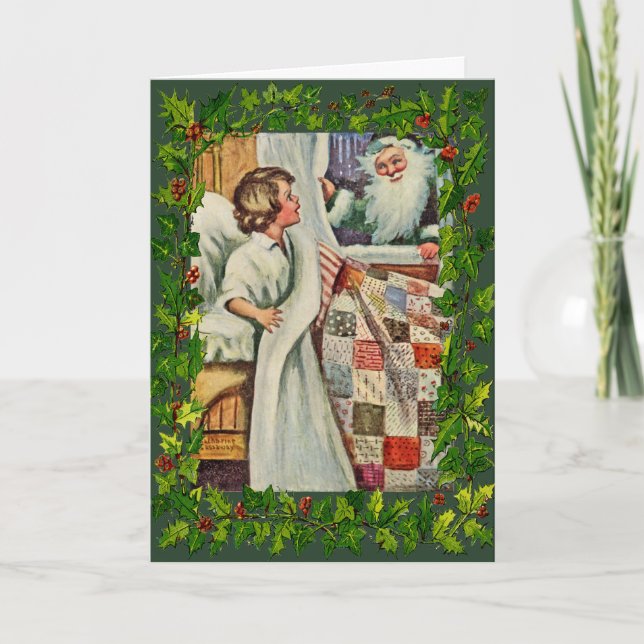 Pour Fêtes Annuelles Cartes de Noël vintages/anciennes, Père Noël (Devant)