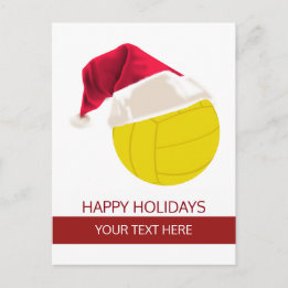 Pour Fêtes Annuelles Cartes de Noël volleyball Ball Chapeau de Père Noë