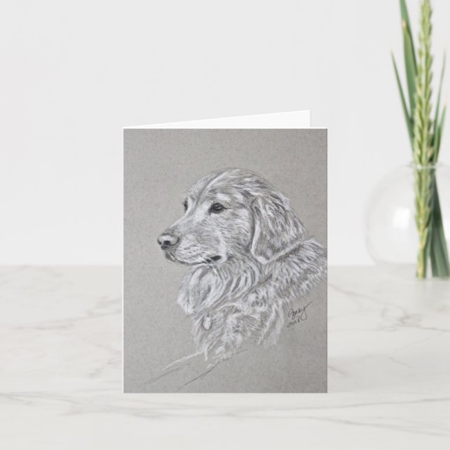 Pour Fêtes Annuelles Cartes de notes Golden Retriever (Devant)