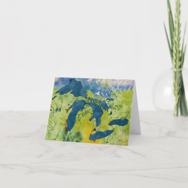 Pour Fêtes Annuelles Cartes de notes Projet des Grands Lacs (Devant)