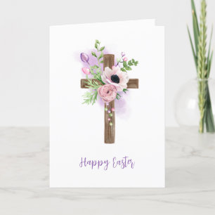 Pour Fêtes Annuelles Cartes de Pâques - Cartes chrétiennes Roses violet