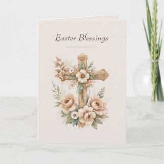 Pour Fêtes Annuelles Cartes de Pâques chrétiennes, Croix de bénédiction