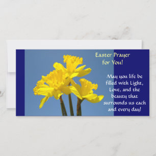 Pour Fêtes Annuelles Cartes de prières de Pâques Daffodils Fleurs Print