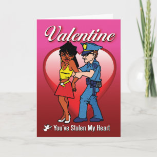 Pour Fêtes Annuelles Cartes de prison - coeur volé