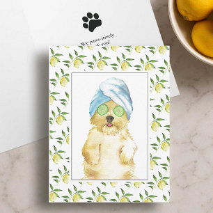 Pour Fêtes Annuelles Cartes de remerciement Morkie Poo aquarelle mignon