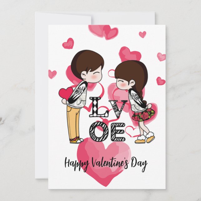 Pour Fêtes Annuelles Cartes de Saint Valentin (Devant)