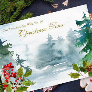 Pour Fêtes Annuelles Cartes de Sympathie Noël   Bois de Noël