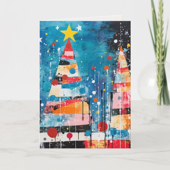 Pour Fêtes Annuelles Cartes de vacances abstraites (Devant)