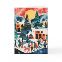 Cartes de vacances d'art abstrait