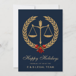Pour Fêtes Annuelles Cartes de vacances de cabinet d'avocats