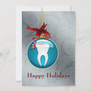 Pour Fêtes Annuelles Cartes de vacances de dentiste bleues