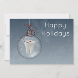 Pour Fêtes Annuelles Cartes de vacances de dentiste bleues