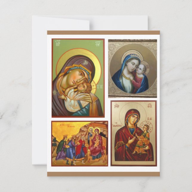 Pour Fêtes Annuelles Cartes de vacances icône de l'Épiphanie (Devant)