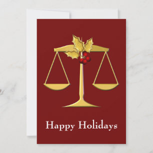 Pour Fêtes Annuelles Cartes de vacances juridiques, profession d'avocat