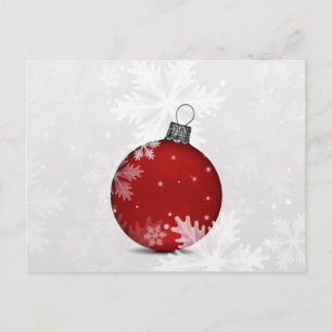 Pour Fêtes Annuelles cartes de vacances ornement festif argent rouge