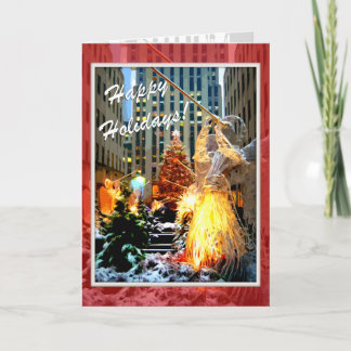 Pour Fêtes Annuelles Cartes de voeux centrales d'arbre de Noël de