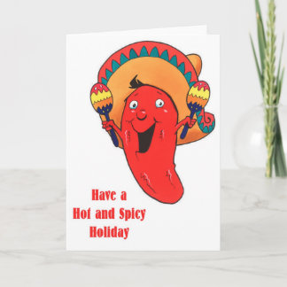 Pour Fêtes Annuelles Cartes de voeux chaudes et épicées de vacances de