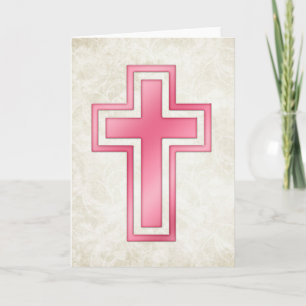 Pour Fêtes Annuelles Cartes de voeux chrétiennes 2 vierges Pretty Pink