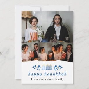 Pour Fêtes Annuelles Cartes de voeux de famille élégantes et minimalist