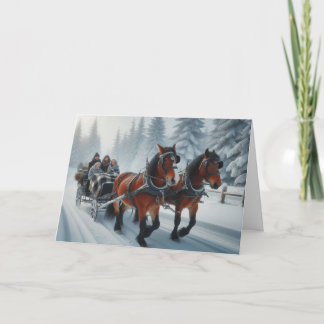 Pour Fêtes Annuelles Cartes de voeux de Noël à la campagne.
