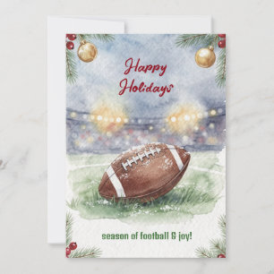 Pour Fêtes Annuelles Cartes de vœux de Noël de football