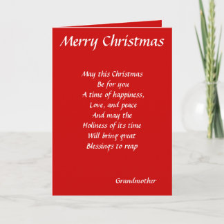 Pour Fêtes Annuelles Cartes de voeux de Noël de grand-mère