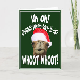 Pour Fêtes Annuelles Cartes de voeux de Noël de la Journée Hump