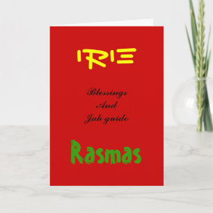 Pour Fêtes Annuelles Cartes de voeux de Noël de Rasta
