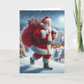 Pour Fêtes Annuelles Cartes de vœux de Noël du Père Noël