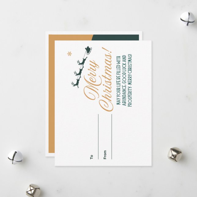 Pour Fêtes Annuelles Cartes de vœux de Noël Joyeux Noël (Devant/Arrière en situation)