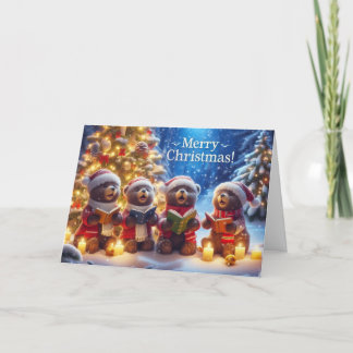 Pour Fêtes Annuelles Cartes de voeux de Noël Ours.