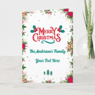 Pour Fêtes Annuelles Cartes de voeux de Noël personnalisées