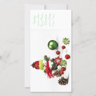 Pour Fêtes Annuelles cartes de voeux de vacances de Noël 4x8