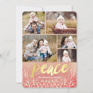 Pour Fêtes Annuelles Cartes de vœux de vacances de salutation paisible