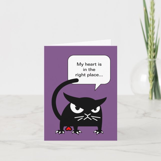 Pour Fêtes Annuelles Cartes de voeux drôles de chat | Badd Gato (Devant)